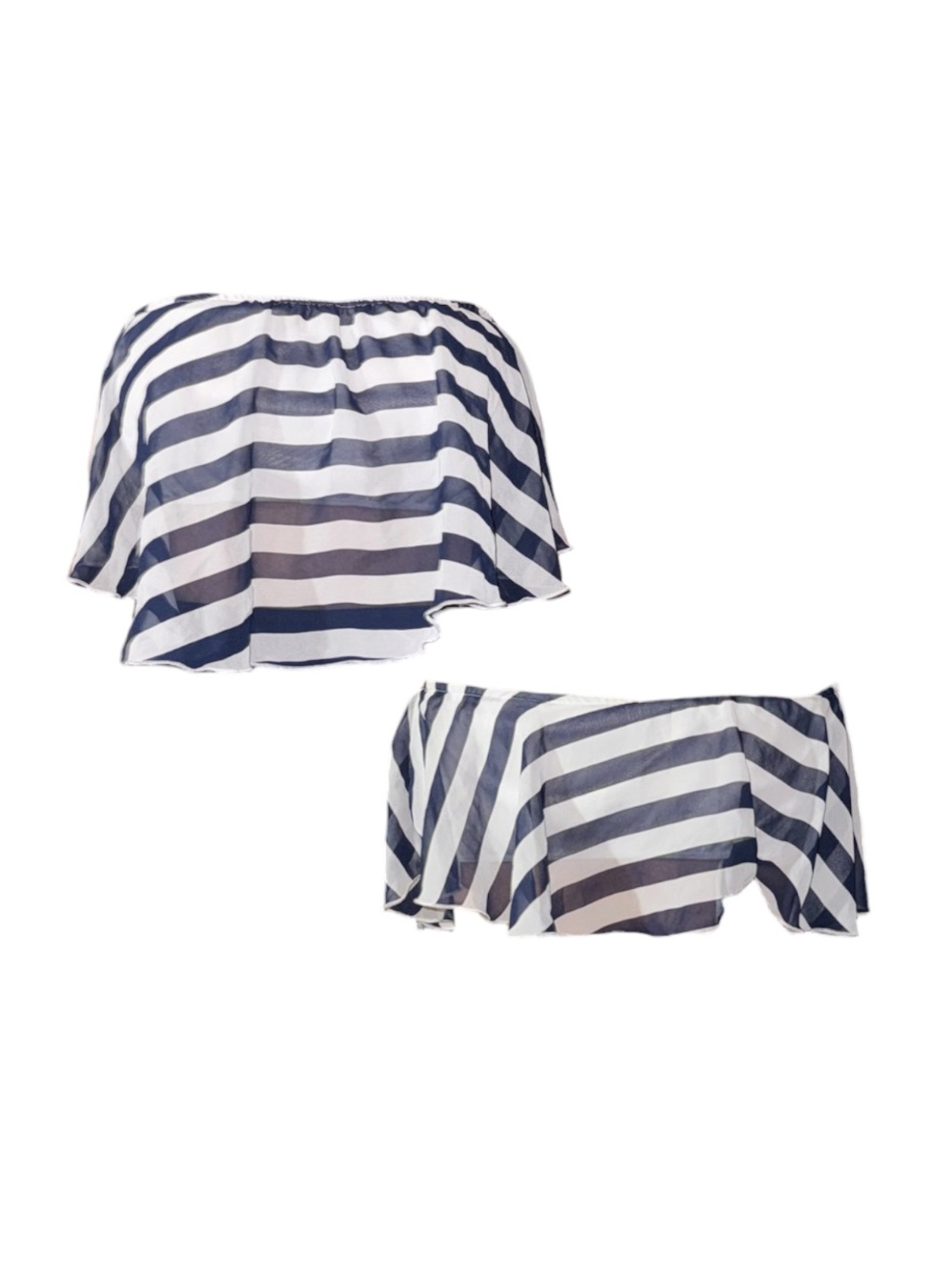 Striped Black and White Women's Top